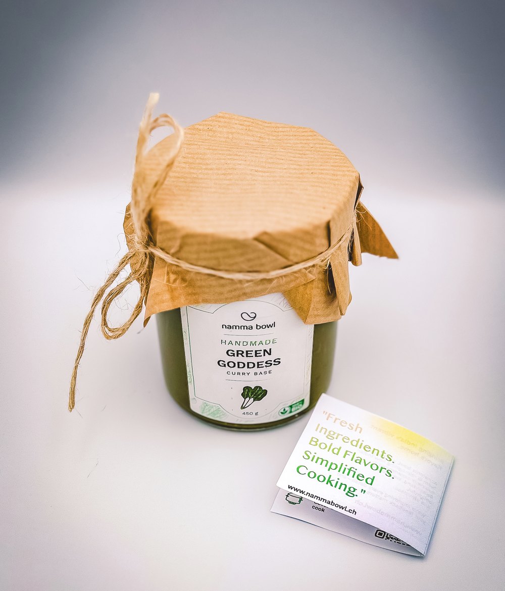 Green Goddess jar with recipe card